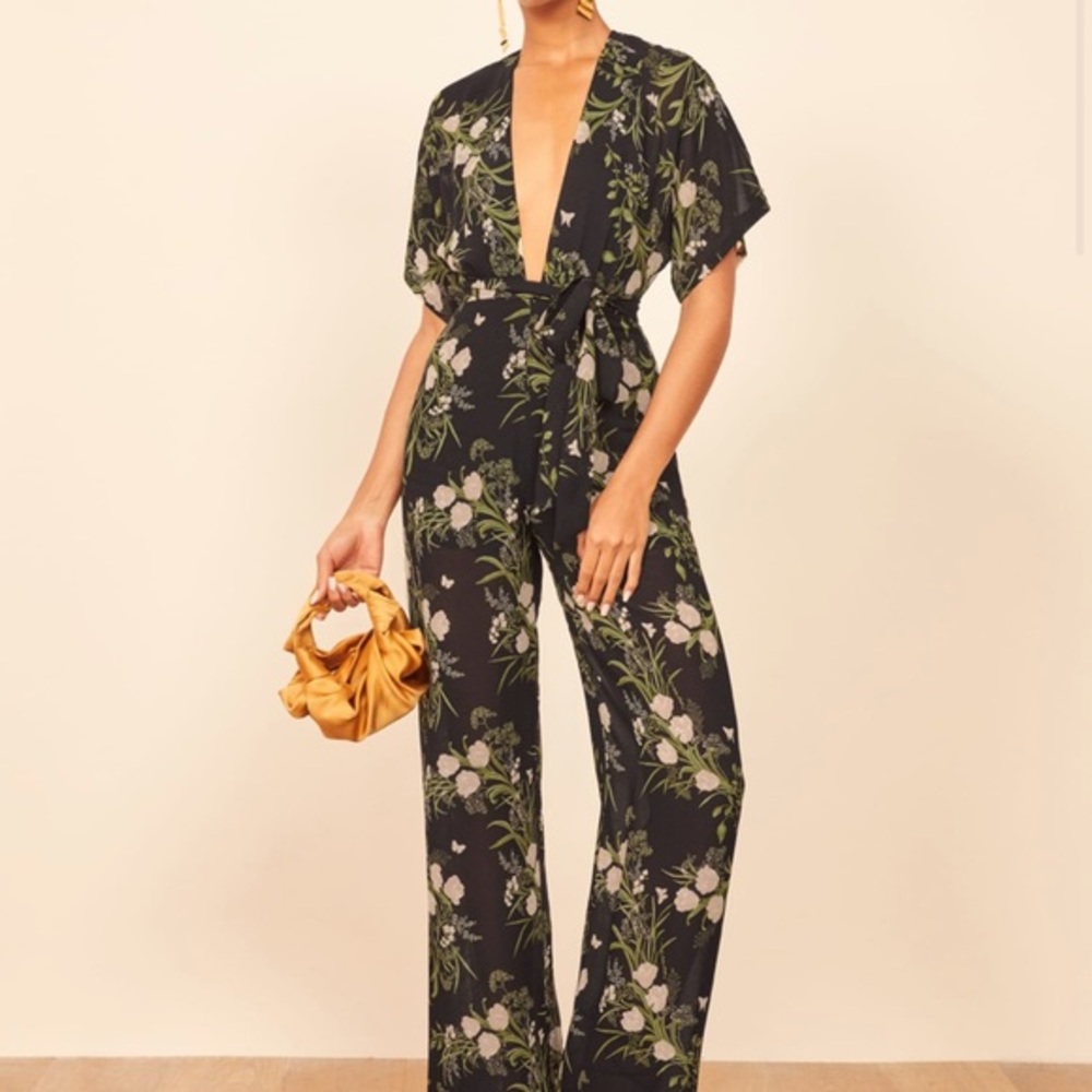 Reformation Lemongrass Jumpsuit Midnight